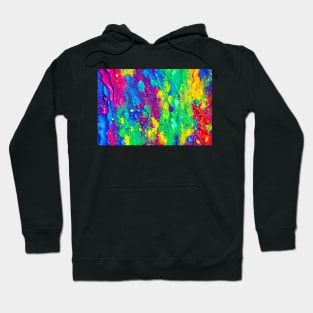 Abstract vibrant colors fun, celebration and joy paints merging, merging, socializing Hoodie